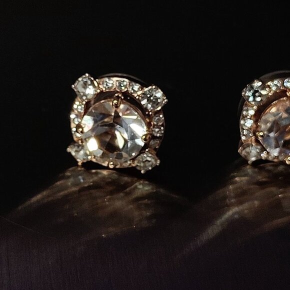 Kate Spade New York Gold Tone Rhinstone Stud Earrings - Picture 4 of 7